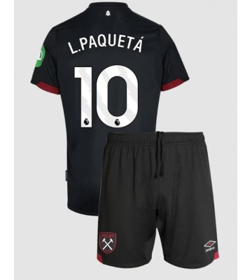 West Ham United Lucas Paqueta #10 Borta Kläder Barn 2024-25 Kortärmad (+ Korta byxor)